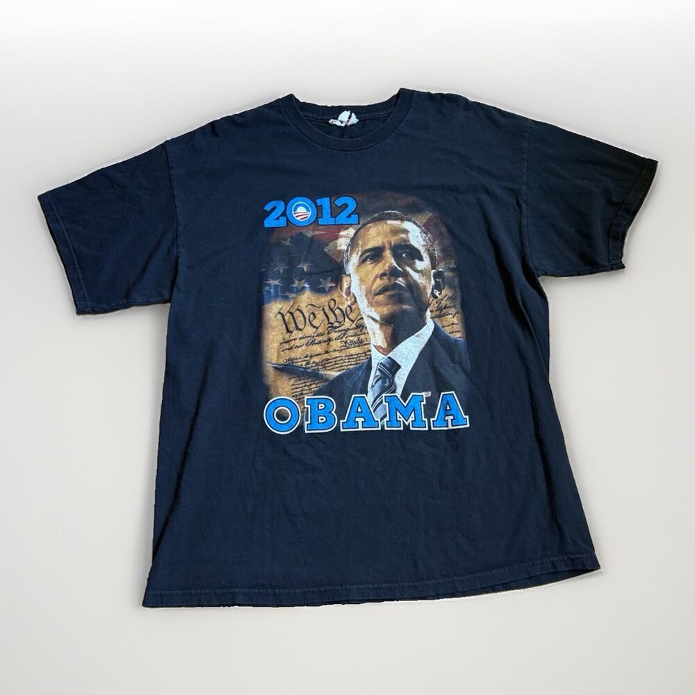 Barack Obama 2012 Presidential Campaign Rap T-Shirt Big Graphic AOP sz XL